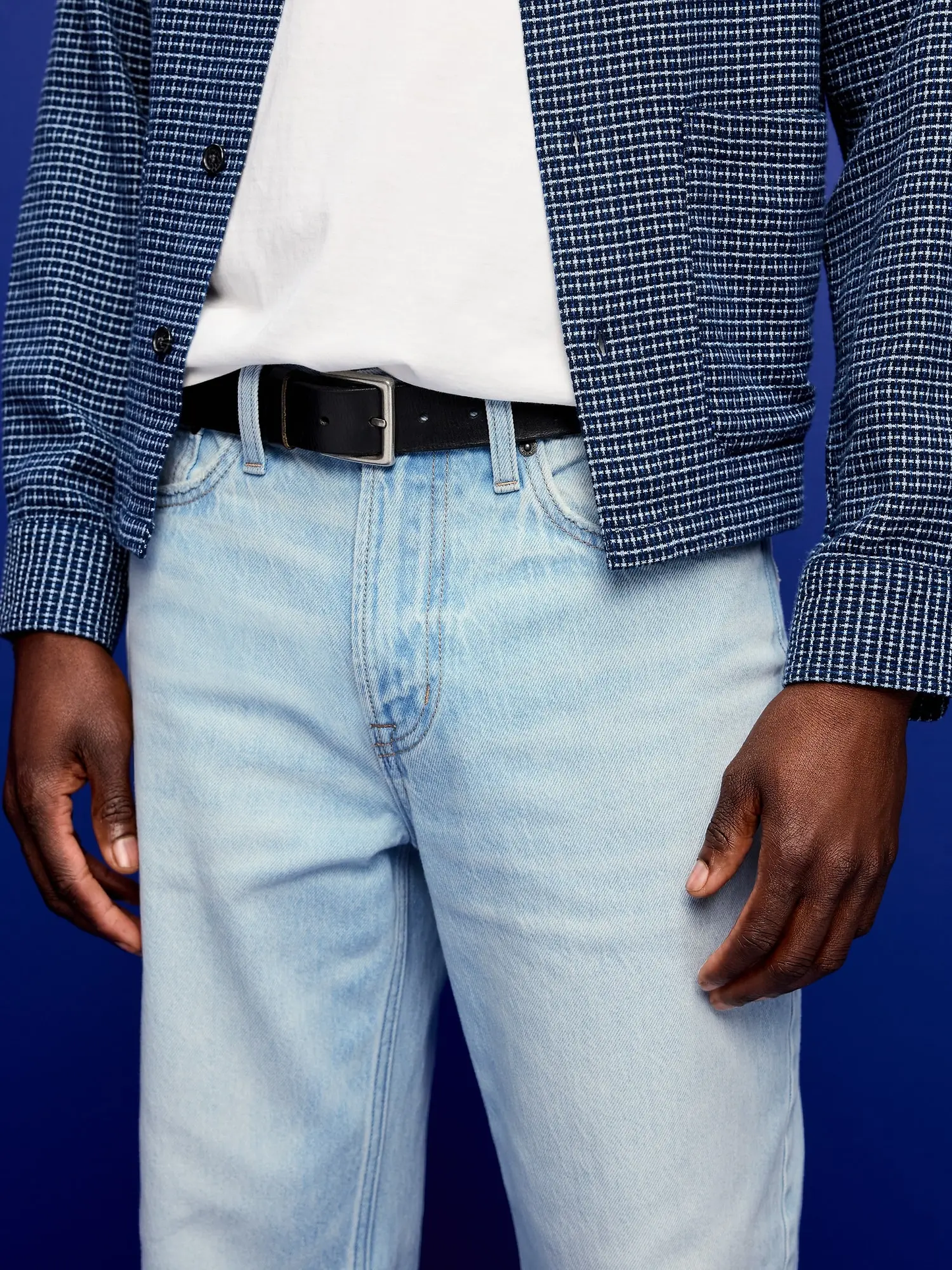 Men's Structured Loose Non-Stretch Jeans