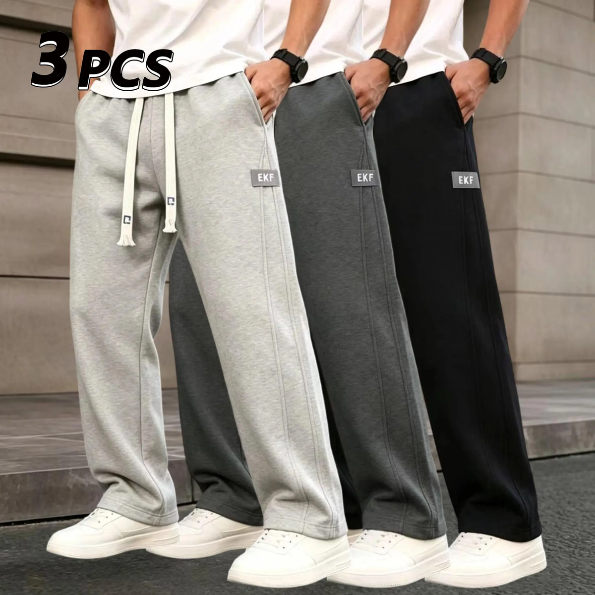 Men’s Cotton Wide-Leg Sweatpants