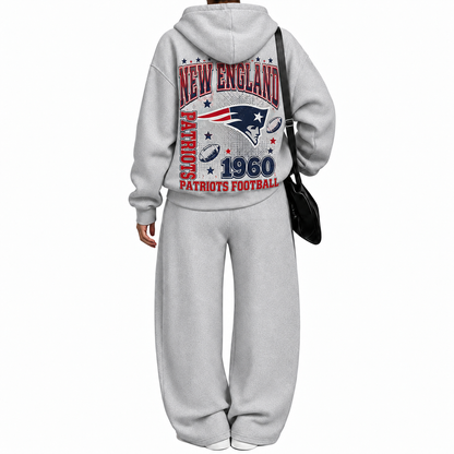 New England Patriots-Vintage Plush Hoodie set