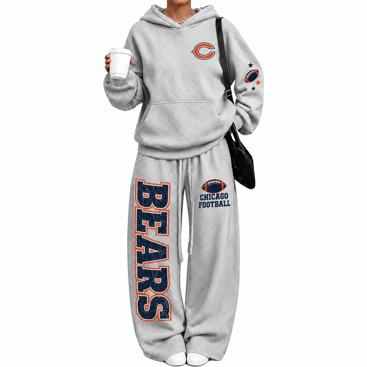 Chicago Bears-Vintage Plush Hoodie set