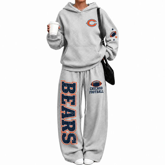 Chicago Bears-Vintage Plush Hoodie set
