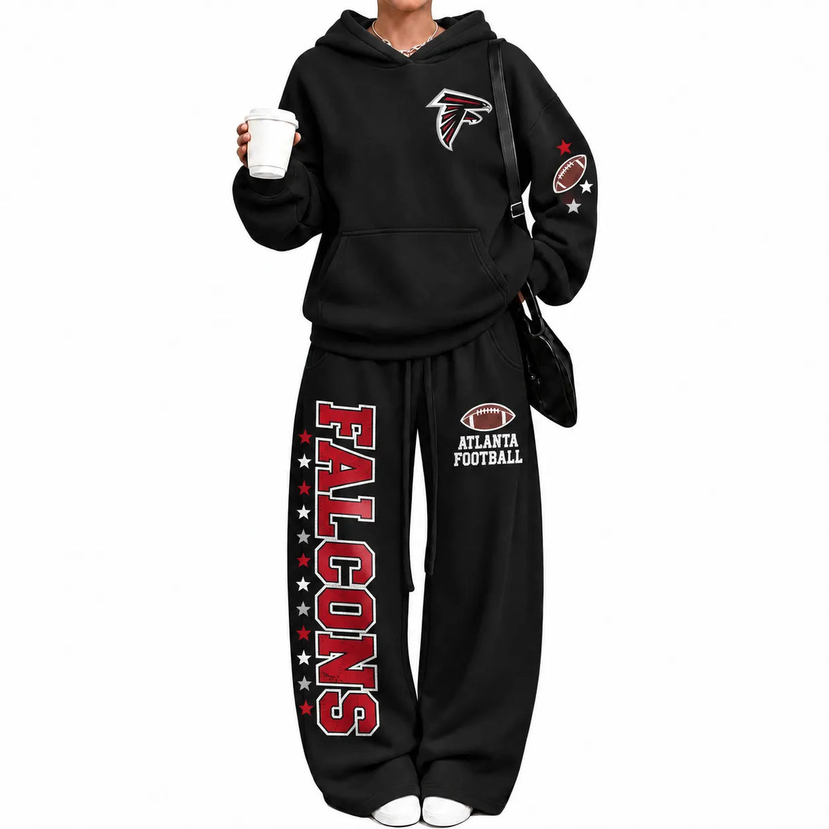 Atlanta Falcons-Vintage Plush Hoodie set