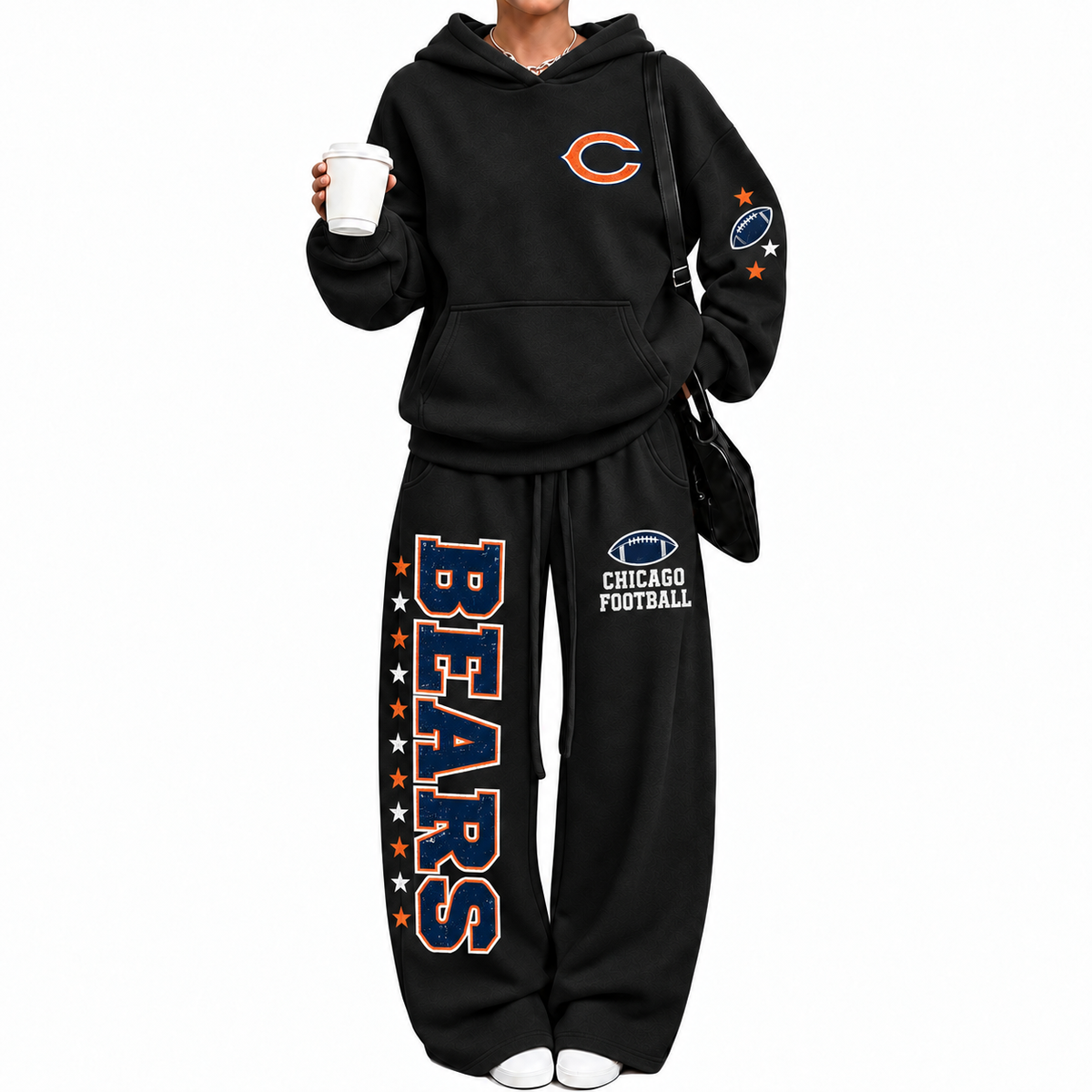 Chicago Bears-Vintage Plush Hoodie set