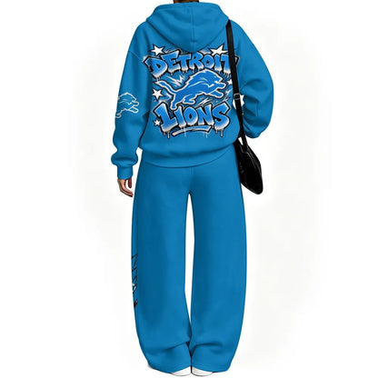 Detroit Lions Vintage Plush Hoodie set | NFL