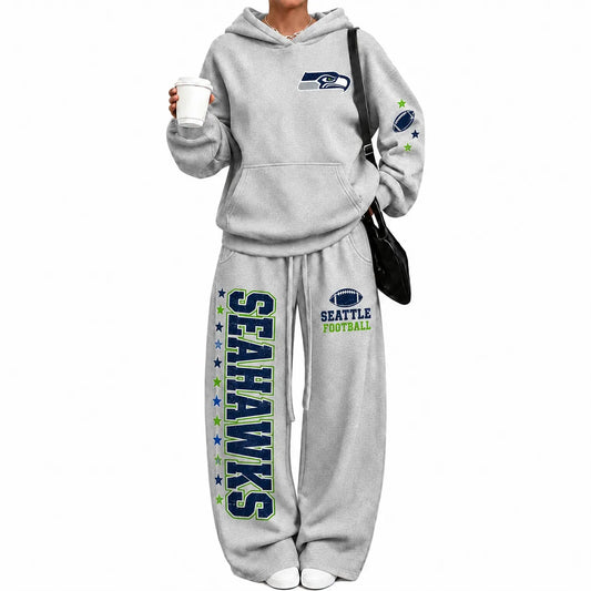 Seattle Seahawks-Vintage Plush Hoodie set
