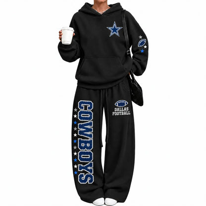 Dallas Cowboys-Vintage Plush Hoodie set