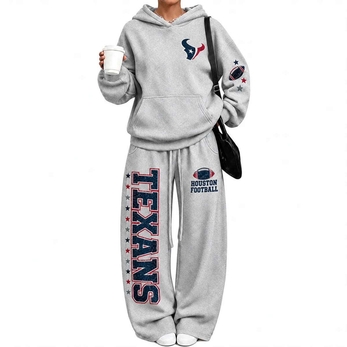 Houston Texans-Vintage Plush Hoodie set