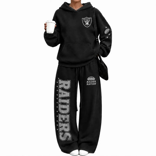 Las Vegas Raiders-Vintage Plush Hoodie set