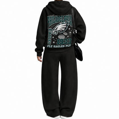 Philadelphia Eagles-Vintage Plush Hoodie set