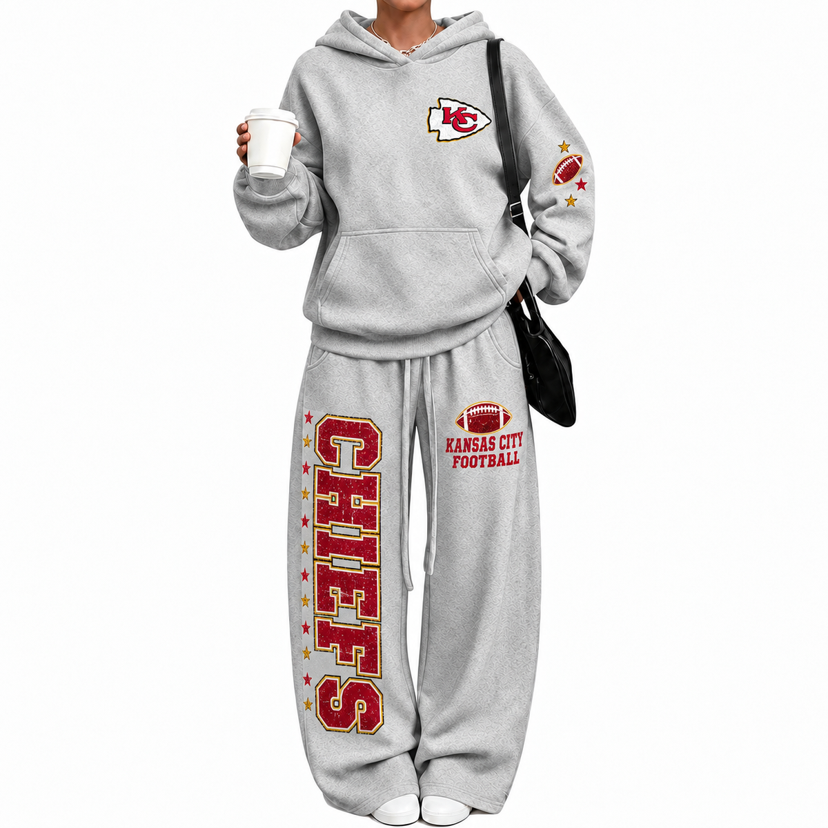 Kansas City Chiefs-Vintage Plush Hoodie set