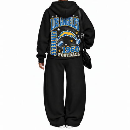 Los Angeles Chargers-Vintage Plush Hoodie set