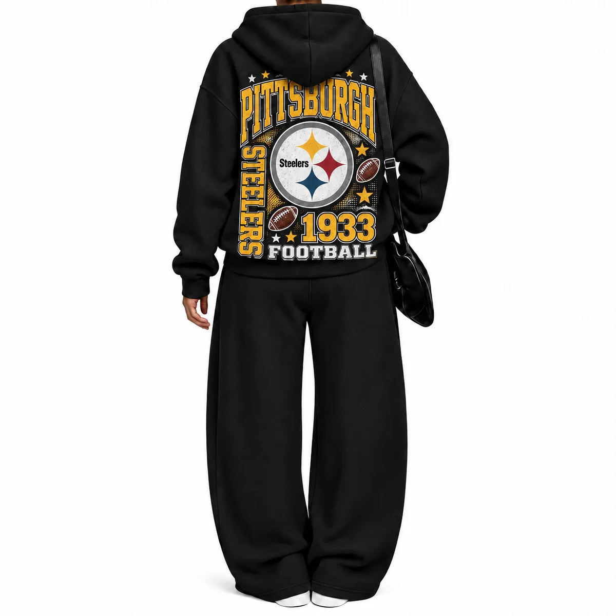 Pittsburgh Steelers-Vintage Plush Hoodie set