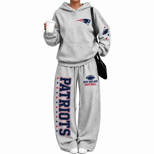 New England Patriots-Vintage Plush Hoodie set