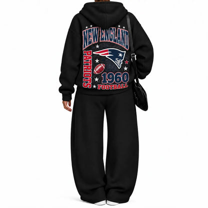 New England Patriots-Vintage Plush Hoodie set