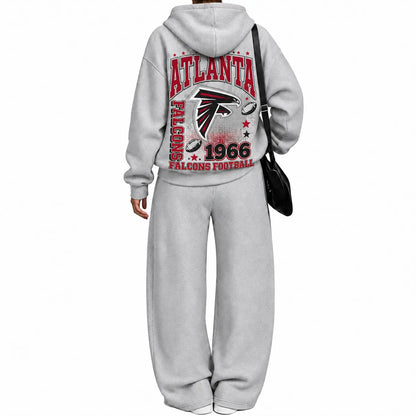 Atlanta Falcons-Vintage Plush Hoodie set