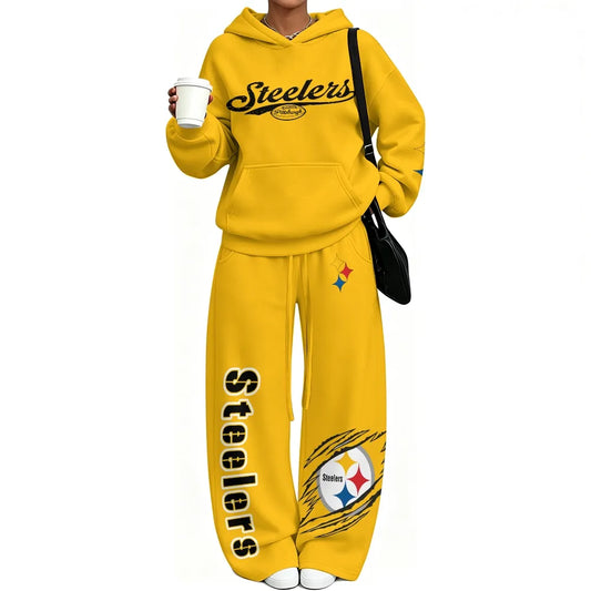 Pittsburgh Steelers Vintage Plush Hoodie set | NFL