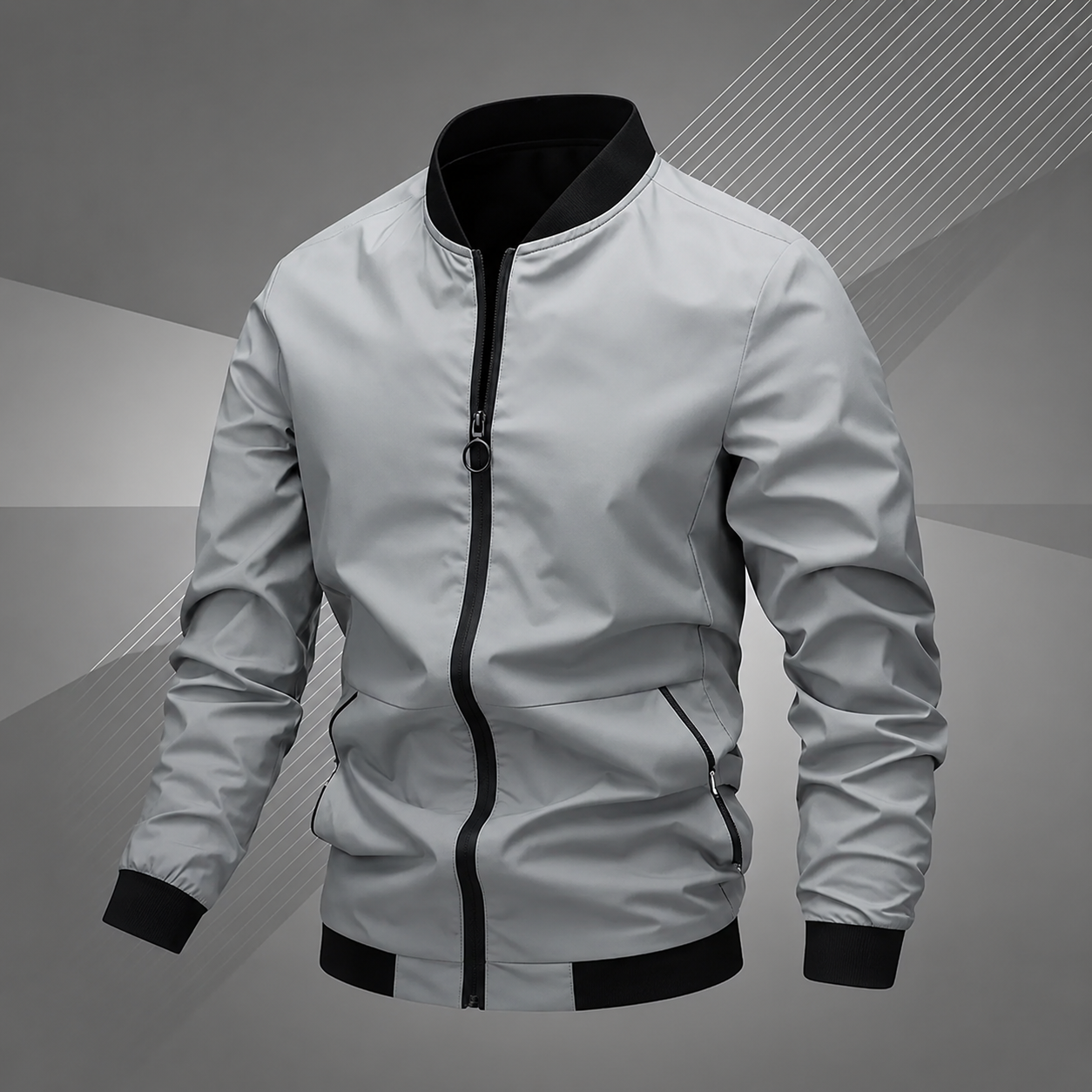 Men's Fashion Zip Up Coats