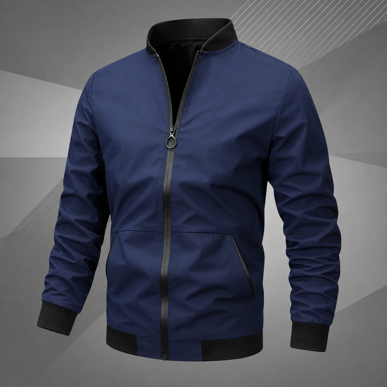 Men's Fashion Zip Up Coats
