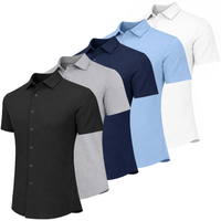 Black-Heather Grey-Navy-Light Blue-White