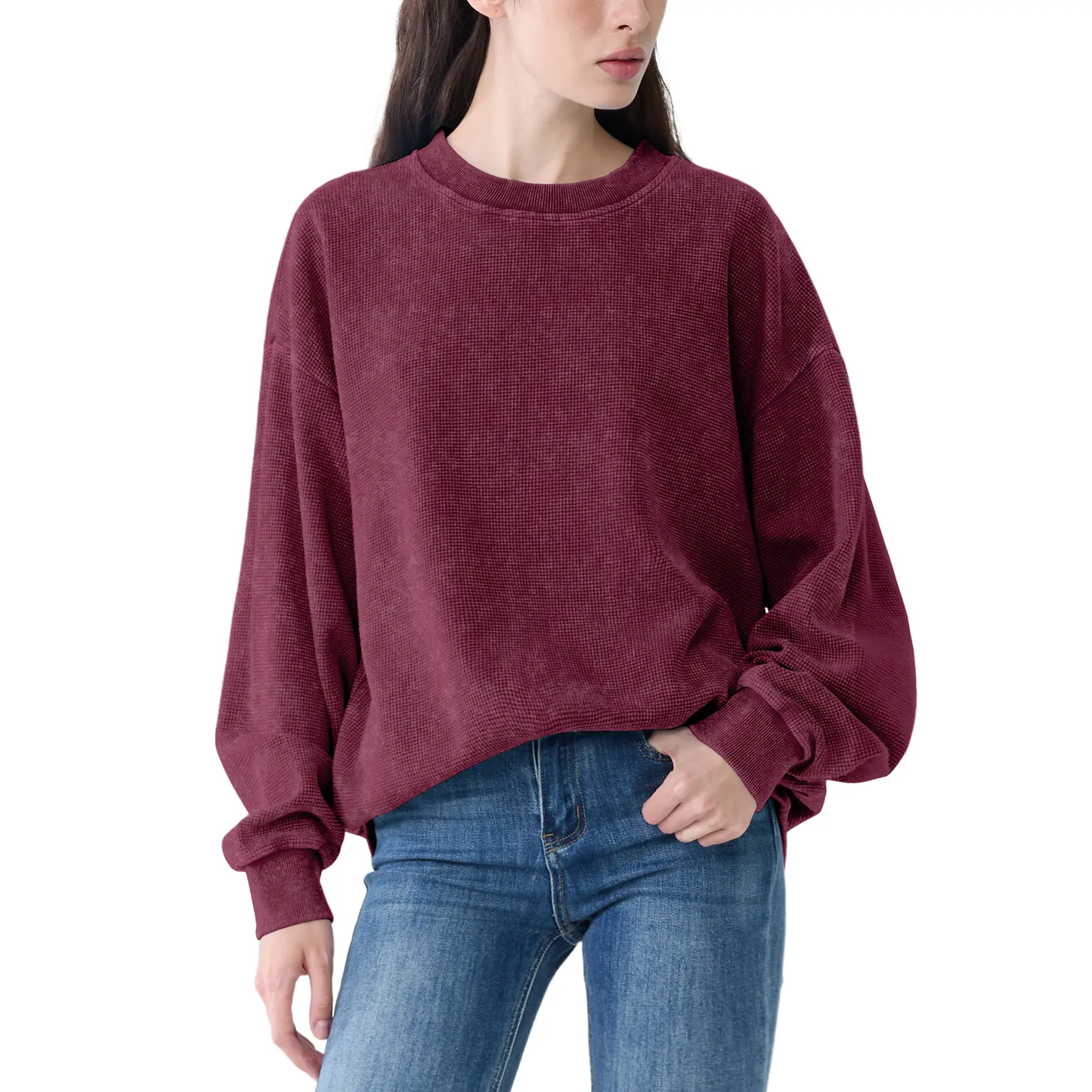 Vintage Acid Wash Oversized Crewneck Sweatshirt