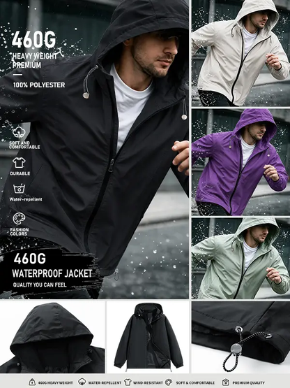 Men’s Lightweight Waterproof Hooded Jacket