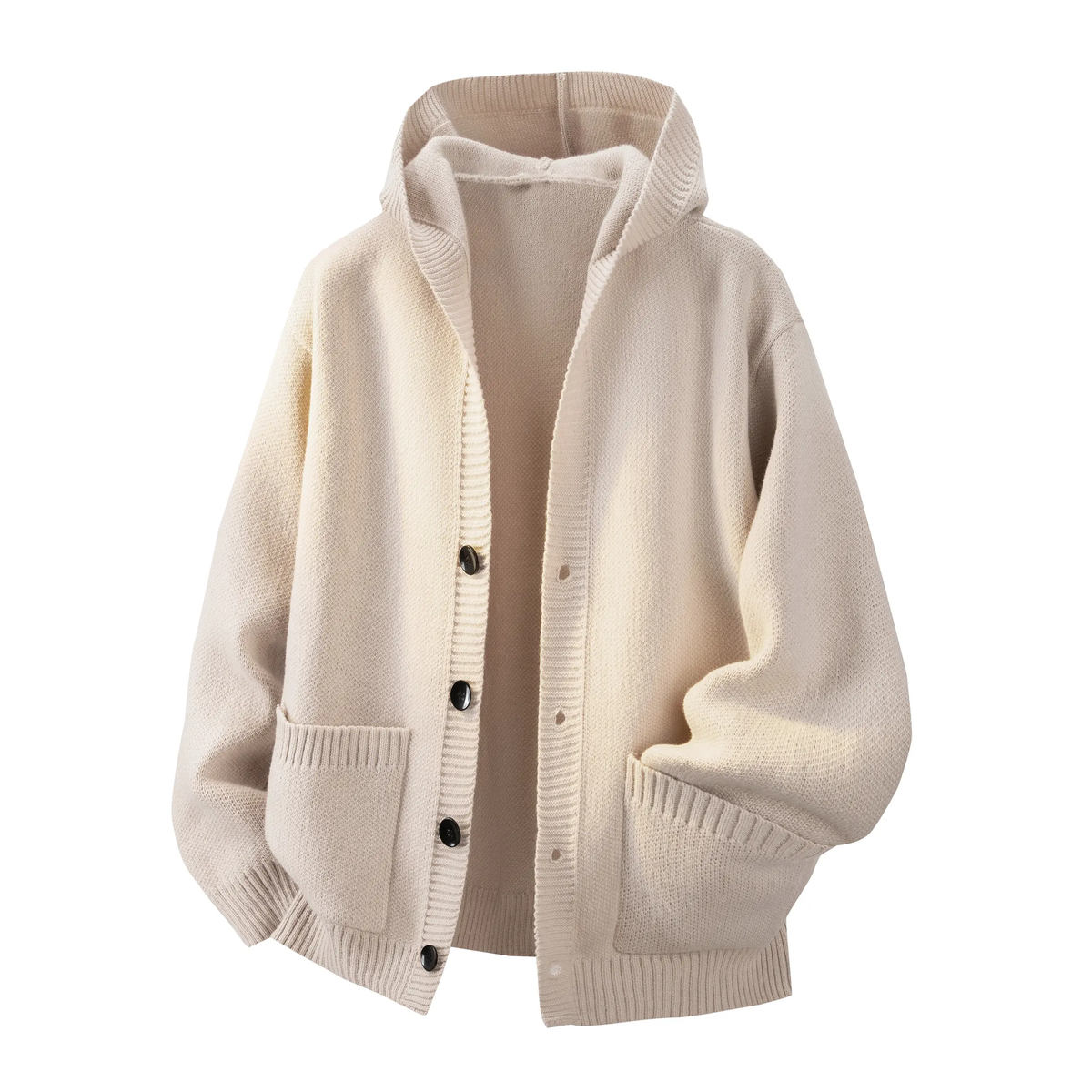 Men's Heavyweight Button Hooded Sweatshirt serenecsn