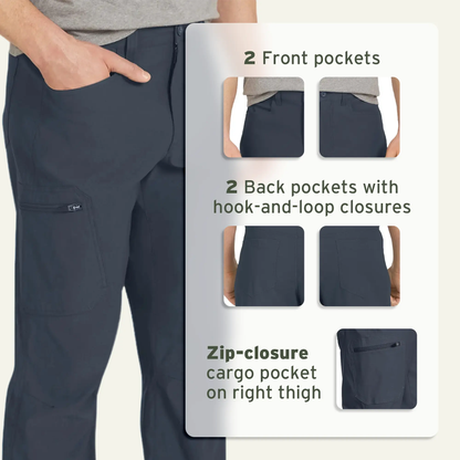 Men's Water-Repellent Stretch Hiking Pants with UPF 50+