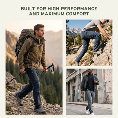 Men's Water-Repellent Stretch Hiking Pants with UPF 50+