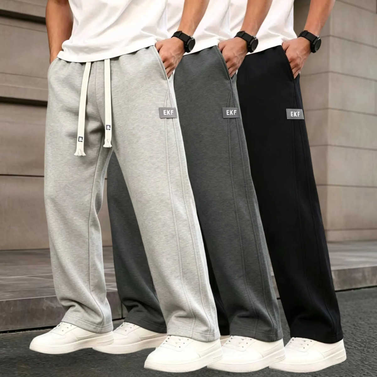 Men’s Cotton Wide-Leg Sweatpants