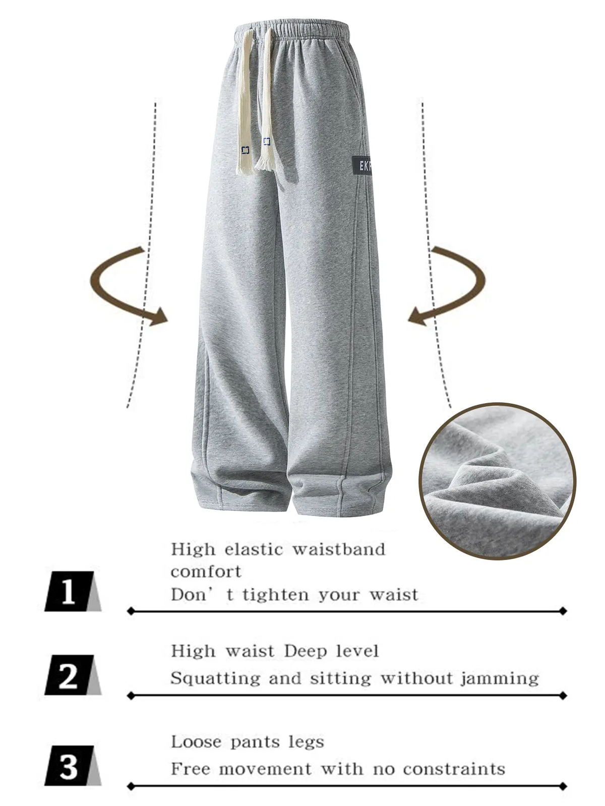 Men’s Cotton Wide-Leg Sweatpants