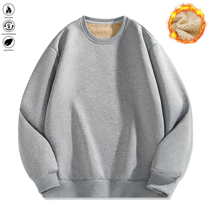Men's Fleece-Lined Warm Pullover Sweatshirt