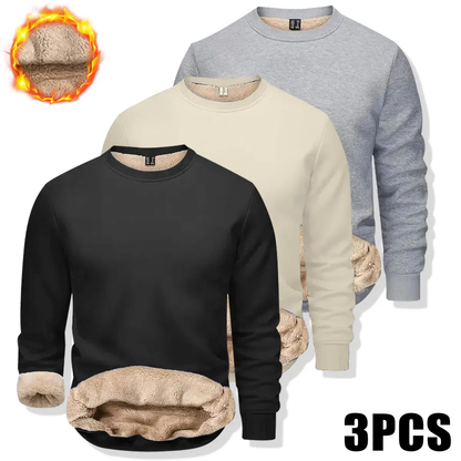 Men's Fleece-Lined Warm Pullover Sweatshirt