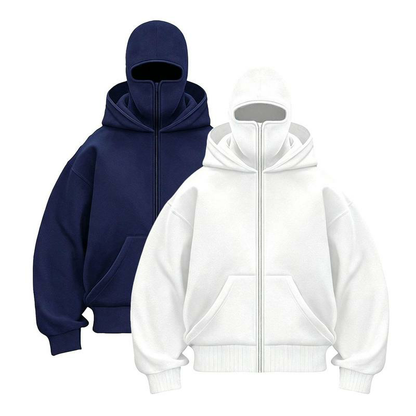 Men’s Windproof Balaclava Hoodie with Built-In Face Cover