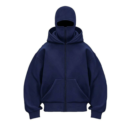 Men’s Windproof Balaclava Hoodie with Built-In Face Cover