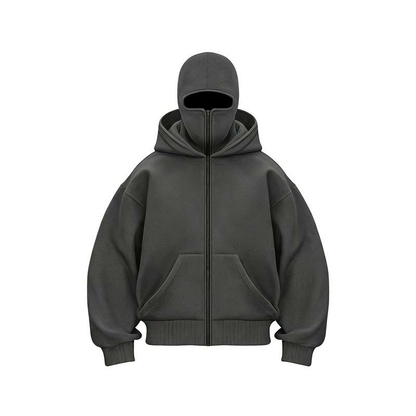 Men’s Windproof Balaclava Hoodie with Built-In Face Cover