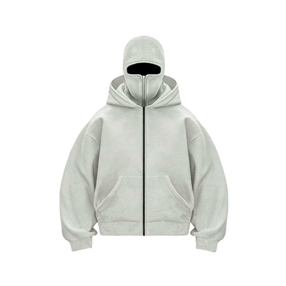 Men’s Windproof Balaclava Hoodie with Built-In Face Cover