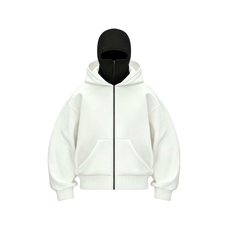 Men’s Windproof Balaclava Hoodie with Built-In Face Cover