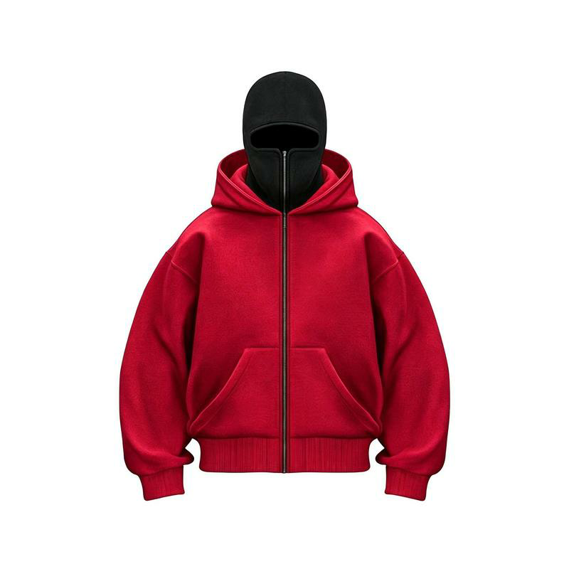 Men’s Windproof Balaclava Hoodie with Built-In Face Cover