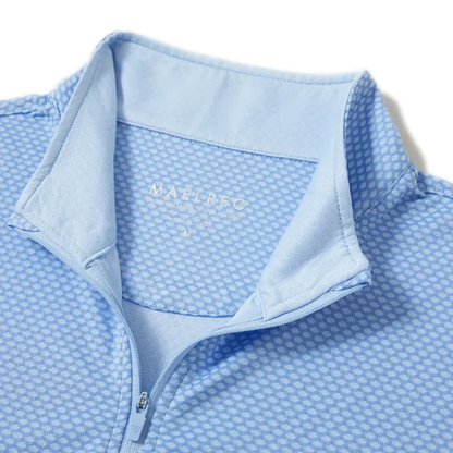 Quarter Zip Pullover Men Jacquard Dry Fit Moisture
