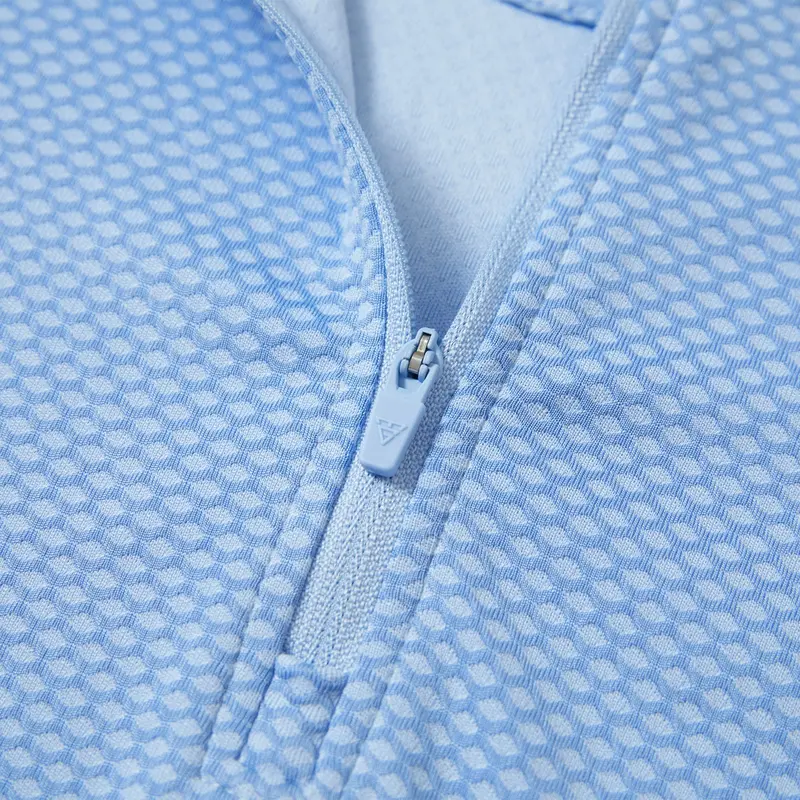 Quarter Zip Pullover Men Jacquard Dry Fit Moisture