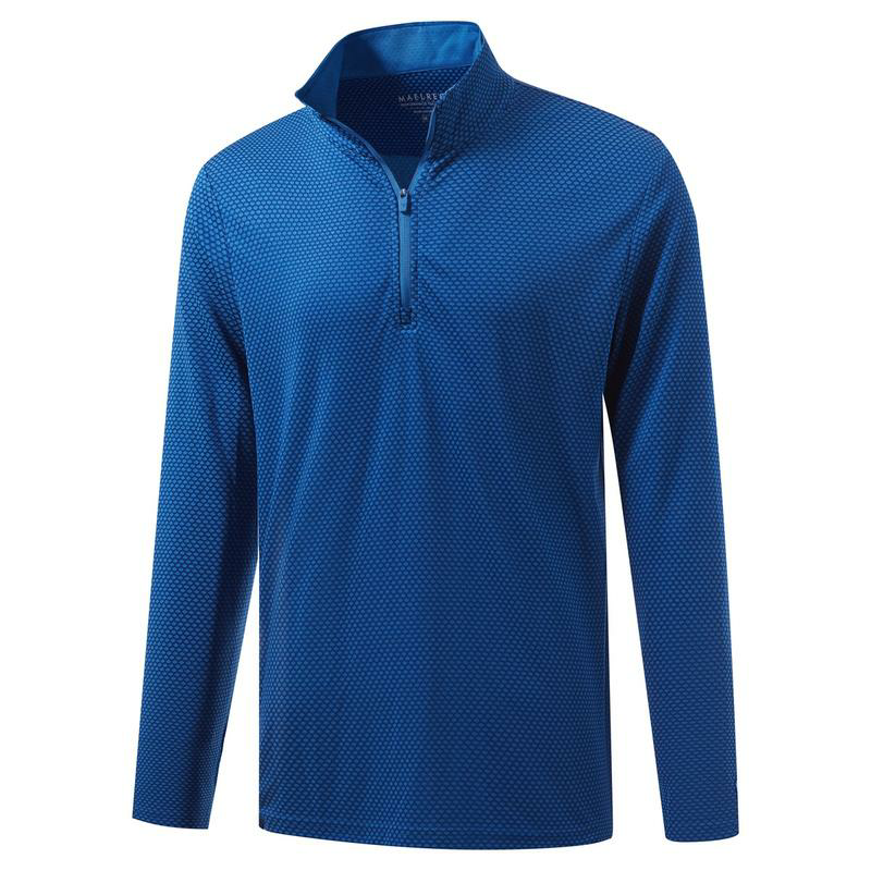 Quarter Zip Pullover Men Jacquard Dry Fit Moisture