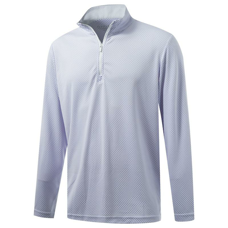 Quarter Zip Pullover Men Jacquard Dry Fit Moisture