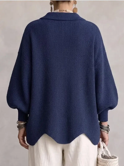 Women French Lapel Knit Cardigan