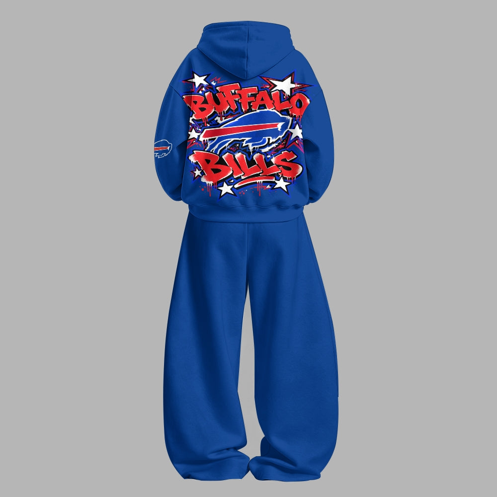 Buffalo Bills Vintage Plush Hoodie set | NFL