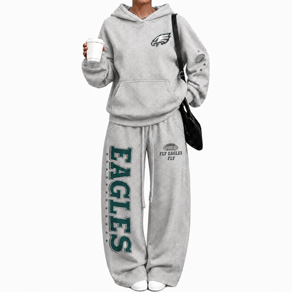 Philadelphia Eagles-Vintage Plush Hoodie set