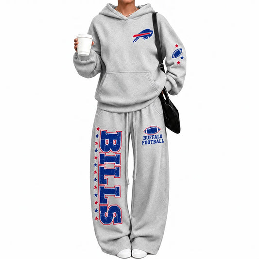 Buffalo Bills-Vintage Plush Hoodie set