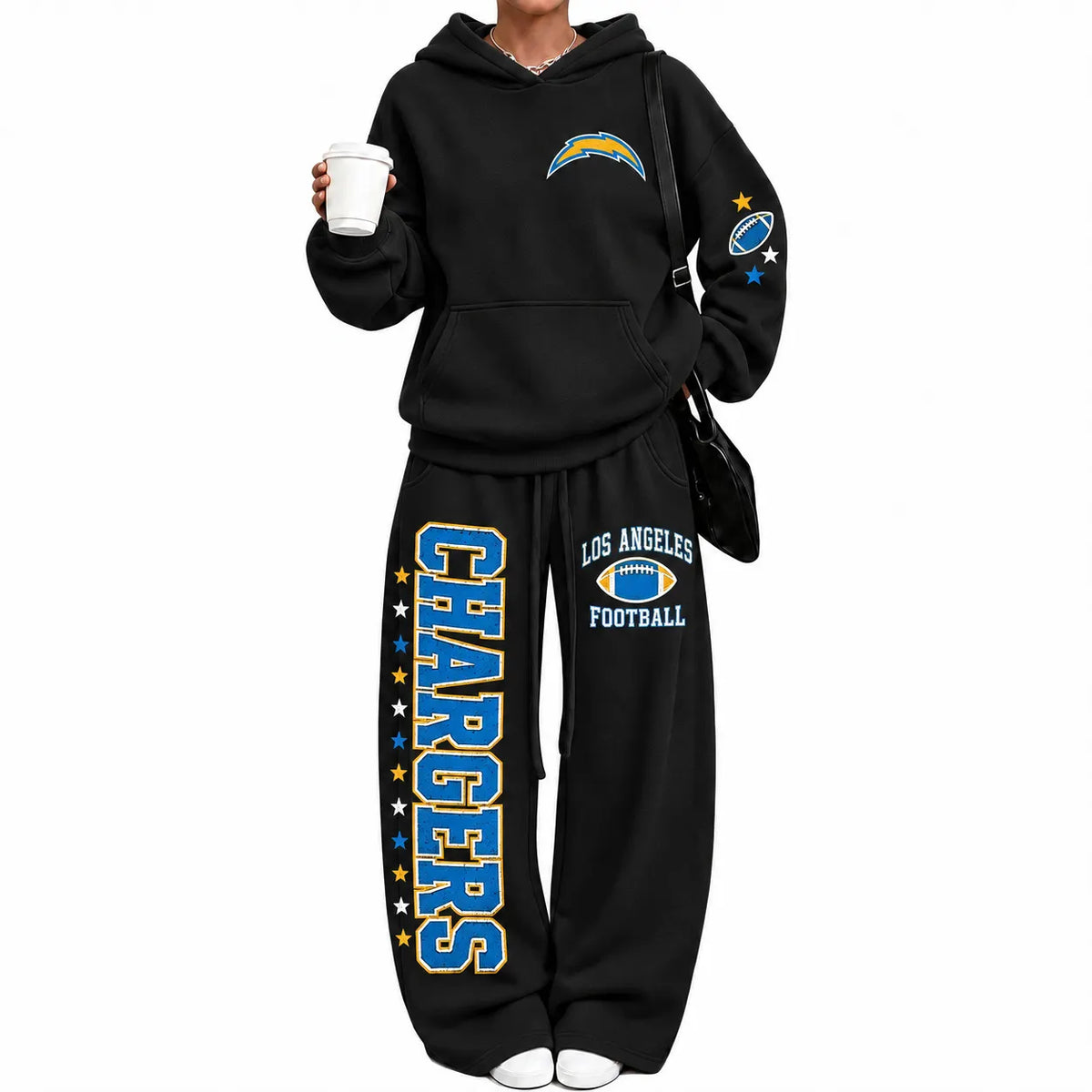 Los Angeles Chargers-Vintage Plush Hoodie set