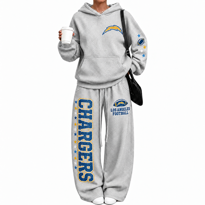Los Angeles Chargers-Vintage Plush Hoodie set