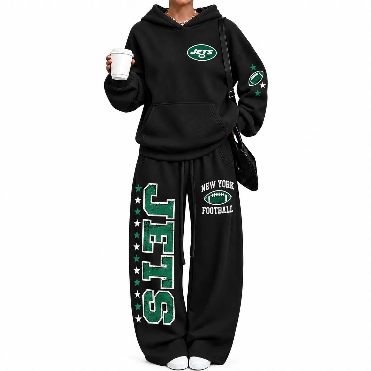 New York Jets-Vintage Plush Hoodie set
