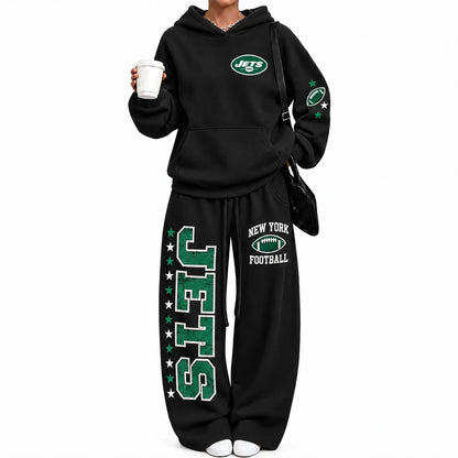 New York Jets-Vintage Plush Hoodie set